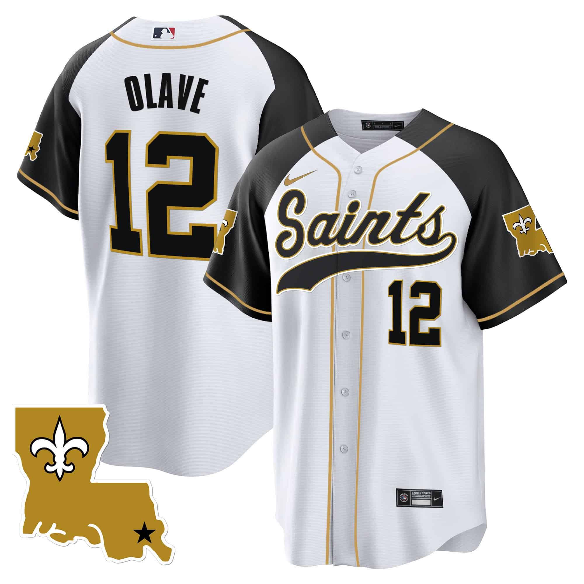 Men New Orleans Saints 12 Olave White 2024 Nike 1987 Legacy Cool Base NFL Jersey style 1